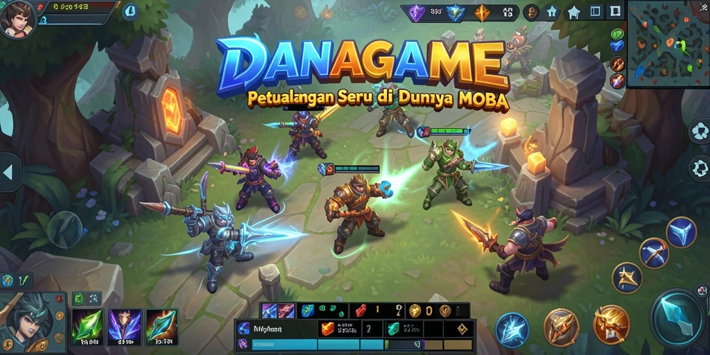 Gameplay seru dari DANAGAME dengan pertempuran tim epik.