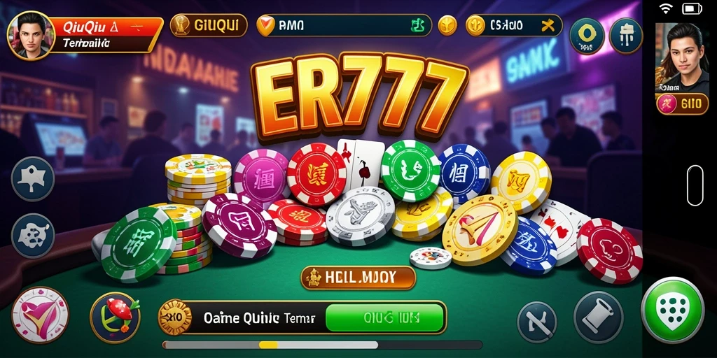 Tampilan gameplay seru di ER777 saat bermain QiuQiu.