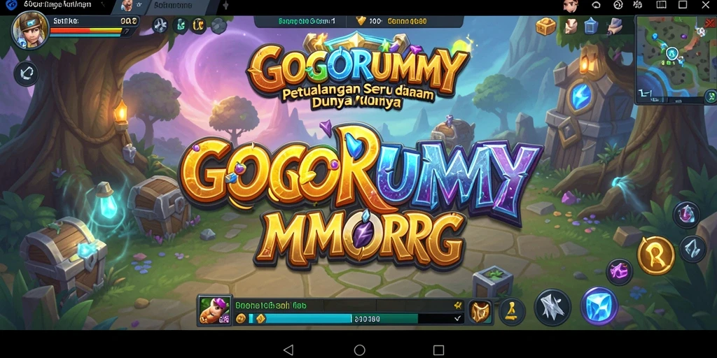 Screenshot utama GOGORUMMY menampilkan aksi seru dalam petualangan MMORPG.