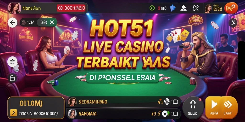 Tampilan gameplay Live Casino yang mengesankan di HOT51.
