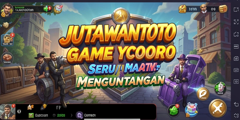 Screenshot gameplay JUTAWANTOTO menampilkan aksi membangun bisnis yang seru.