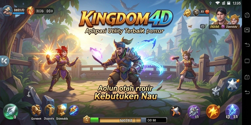 Tampilan antarmuka aplikasi KINGDOM4D yang user-friendly.