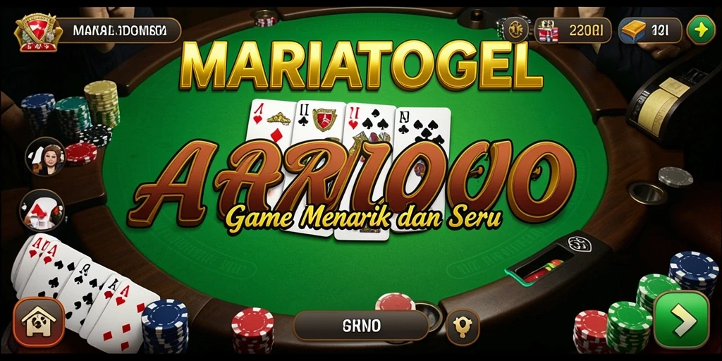 Tampilan gameplay MARIATOGEL dengan grafis domino yang menarik.
