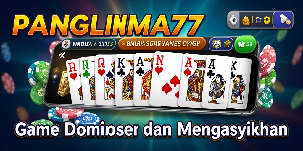 Screenshot gameplay seru PANGLIMA77 menampilkan aksi Domino yang mendebarkan.