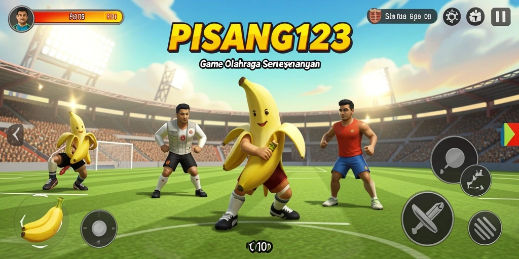 Tampilan gameplay PISANG123 yang mendebarkan dengan aksi olahraga seru.