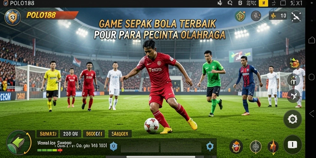 Tampilan gameplay POLO188 yang mendebarkan dan penuh aksi sepak bola.