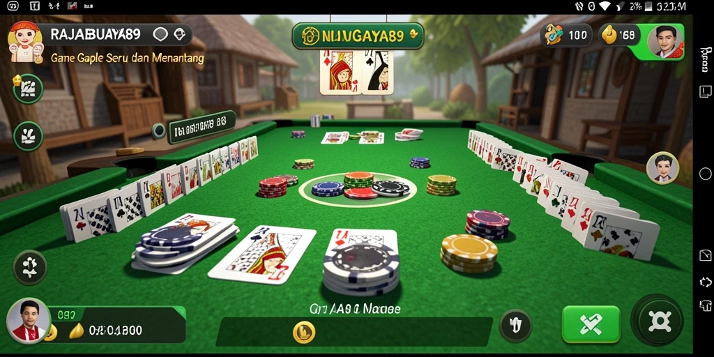 Tampilan menarik dari gameplay Gaple RAJABUAYA89.
