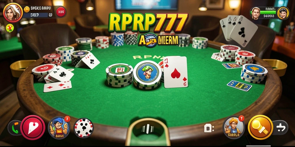 Screenshot RPRP777 yang menunjukkan keseruan permainan Gaple.