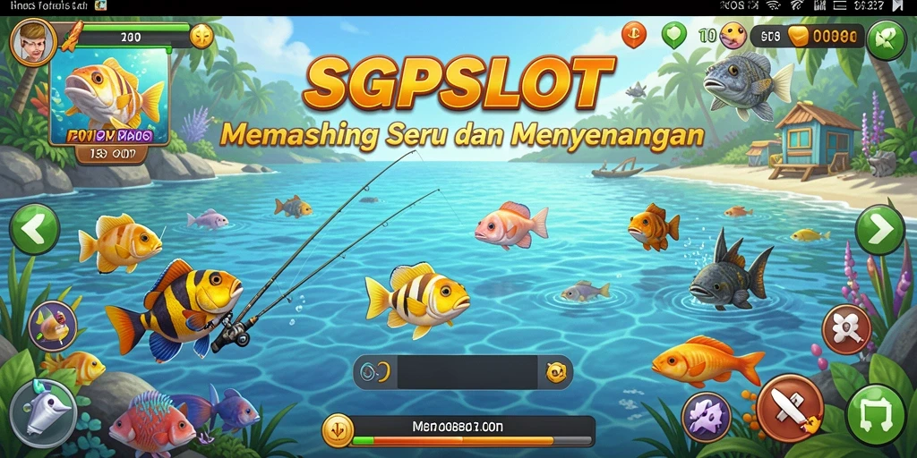 Screenshot gameplay SGPSLOT menampilkan aksi memancing yang seru dan mendebarkan.