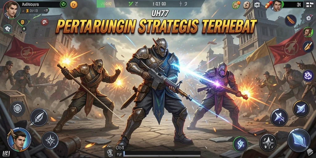 Tampilan menarik dari gameplay UH77 dengan elemen strategi yang mendebarkan.