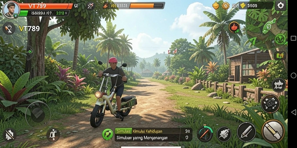Screenshot gameplay VT789 menampilkan simulasi yang realistis dan interaktif.
