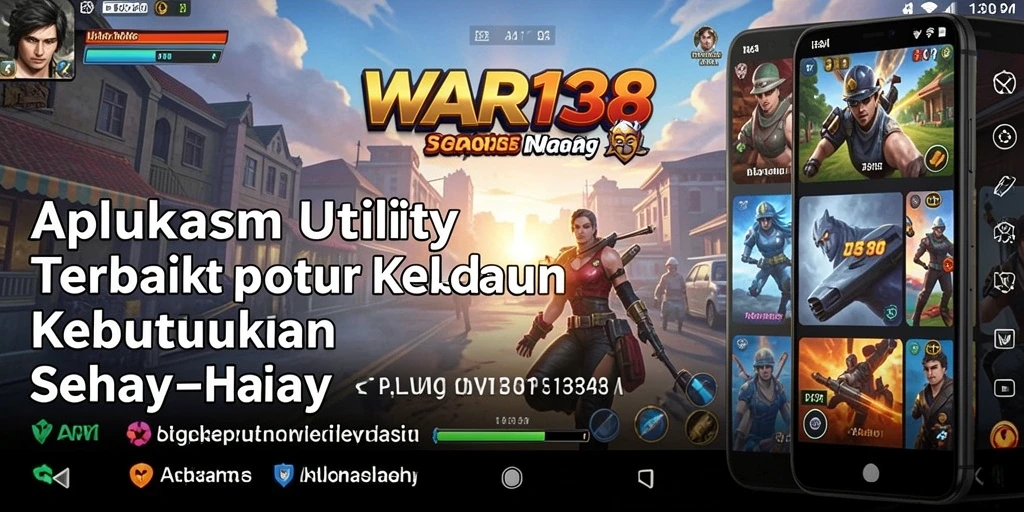 Tampilan utama aplikasi WAR138 dengan fitur-fitur utility.